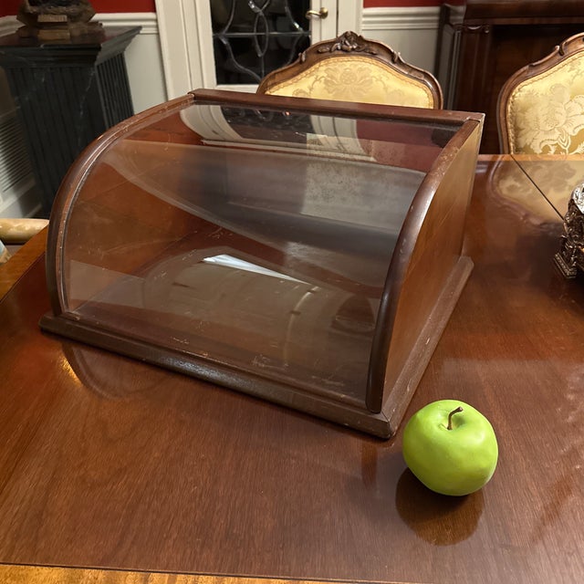 Antique late 1800s curved display box with mirror panel on back. Great for a store display or for displaying jewelry or...