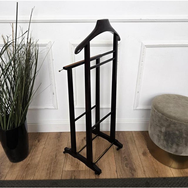Mid-Century Italian Wood Valet Stand, 1970s For Sale - Image 8 of 9