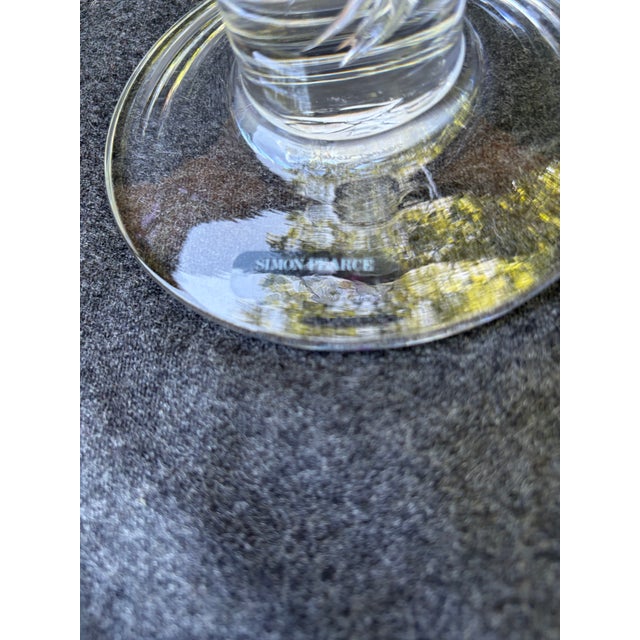 Vintage Simon Pierce Hand Blown Pillar Air Twist Candle Holder Pedestal For Sale - Image 13 of 14
