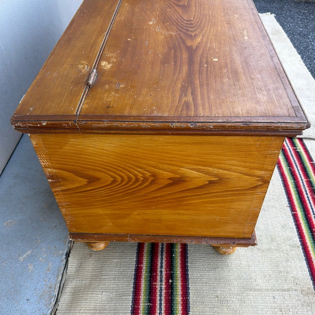 A Very Nice Antique Pennsylvania Paint Decorated Woodbox, 19th Century Found in Berks County, PA Made from Poplar wood,...