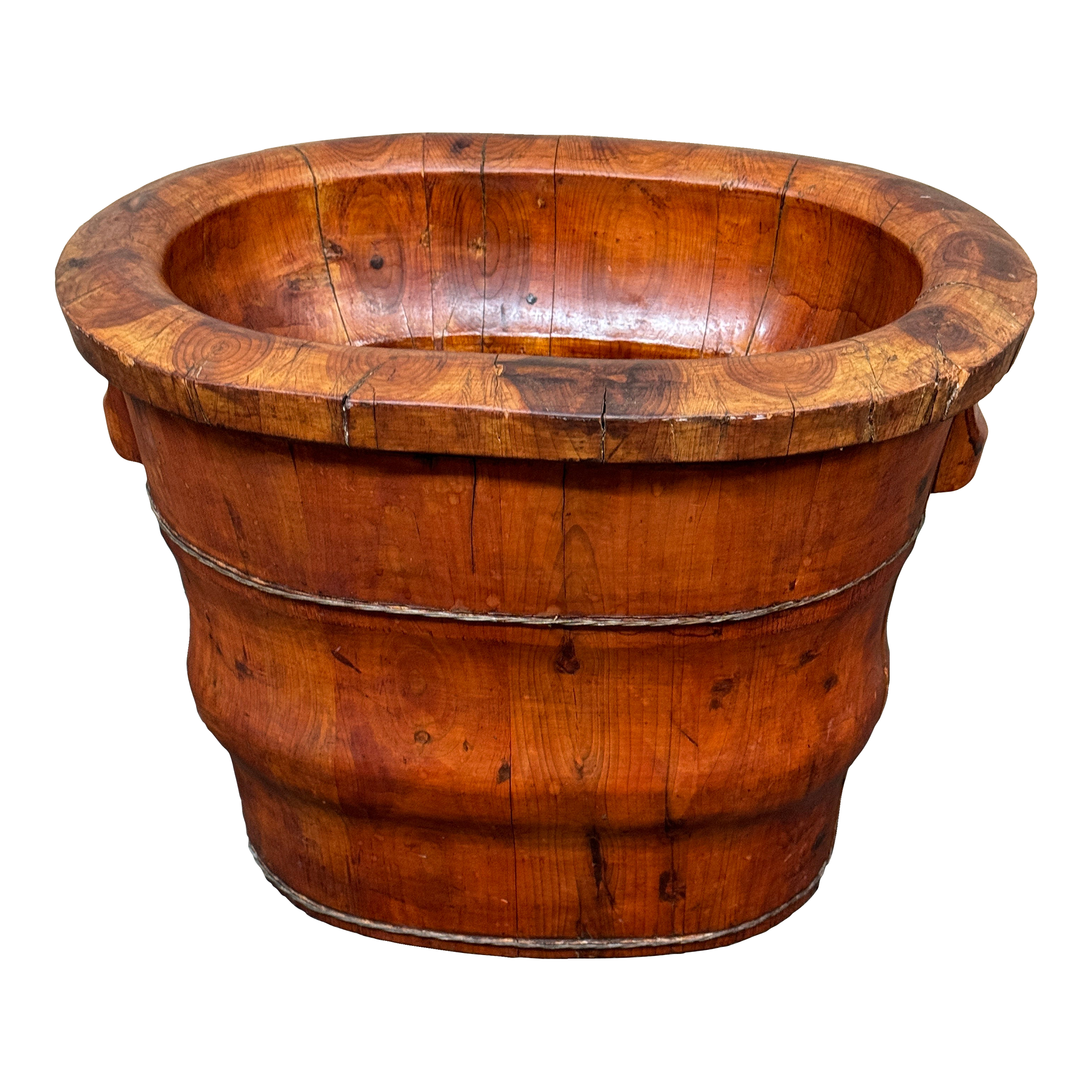 Antique Chinese Wood Baby Bathing Vessel - image 0
