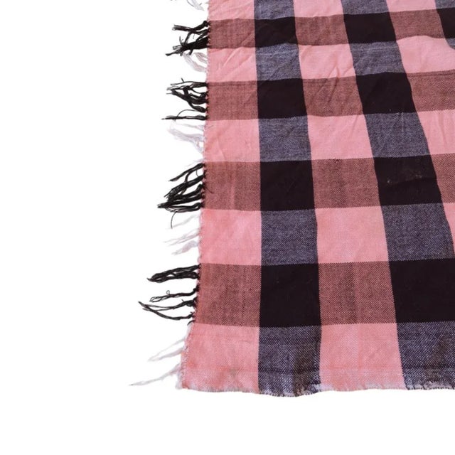 1990s 1990s Handmade Moroccan Haik Blanket - 6'0" X 7'4" Ft For Sale - Image 5 of 7