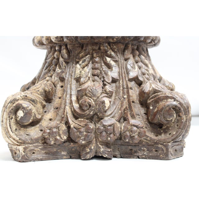 Wood Corinthian Capital Riser For Sale - Image 7 of 16