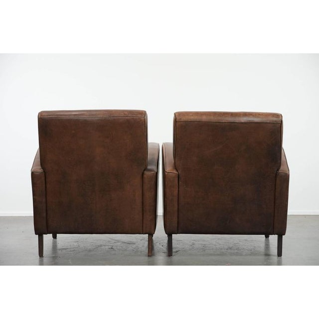 Club Chairs in Sheepskin Leather, Set of 2 For Sale - Image 3 of 18