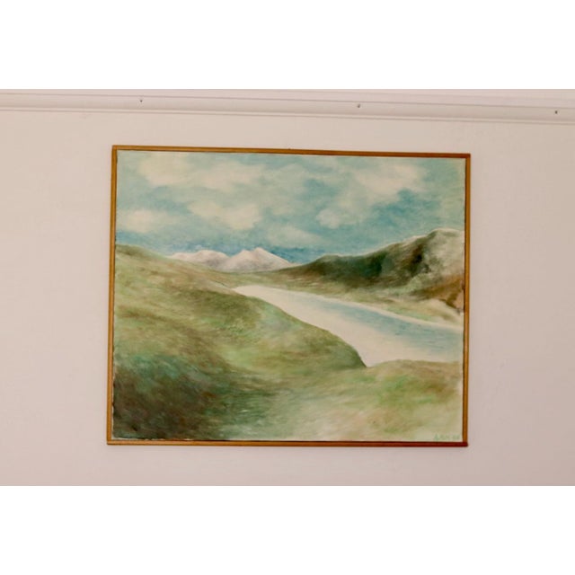 A. Alm, Landscape, 1988, Oil on Canvas, Framed For Sale - Image 9 of 11