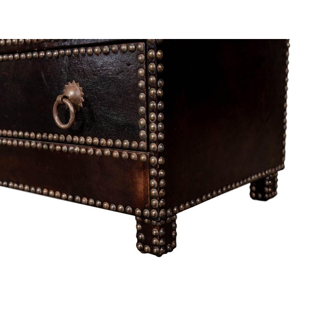 2000 - 2009 Vintage Leather Chest For Sale - Image 5 of 5