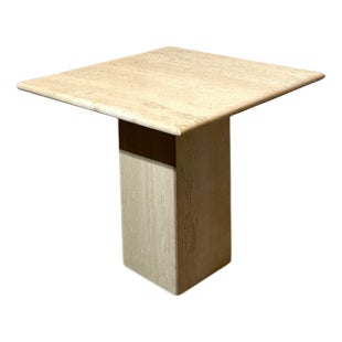 Side Table in Travertine For Sale