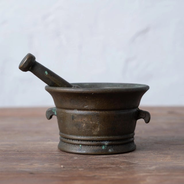 Italian Italian Bronze Mortar & Pestle For Sale - Image 3 of 5