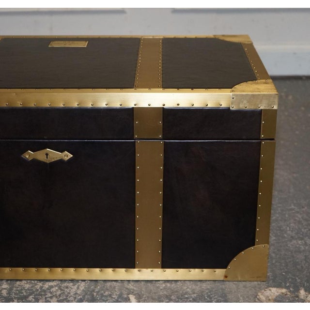 Cumberland Collection Storage Trunk with Red Velvet Lining from Timothy Oulton For Sale - Image 16 of 18
