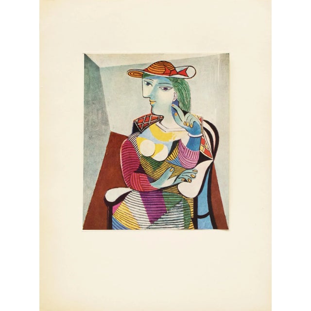Portraiture 1960s After Pablo Picasso "Seated Woman", Period Cubist Full-Color Print For Sale - Image 3 of 7