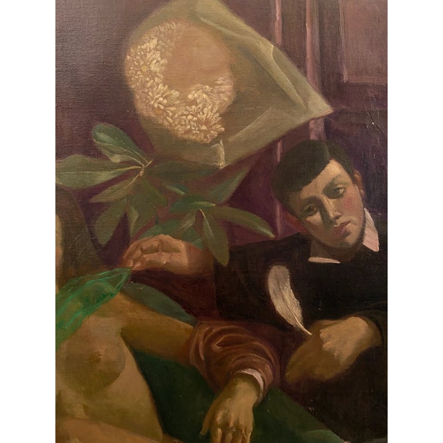 Mid-Century Painting Signed J Beravas For Sale - Image 9 of 9