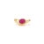 Modern Handmade 1.14 Ct Oval Cut Natural Ruby Wave Solitaire Ring in 14k Gold Size 6.5 For Sale - Image 3 of 13