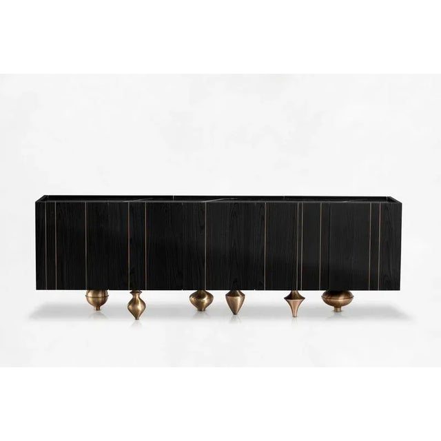 Large Il Pezzo 1 Black Sideboard by Il Pezzo Mancante For Sale - Image 4 of 9