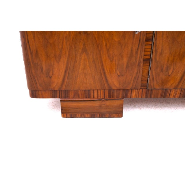 Brown Art Deco Sideboard, Poland, 1940s For Sale - Image 8 of 11