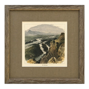 Yellowstone, Wyoming Original Landscape Framed Print, 1872