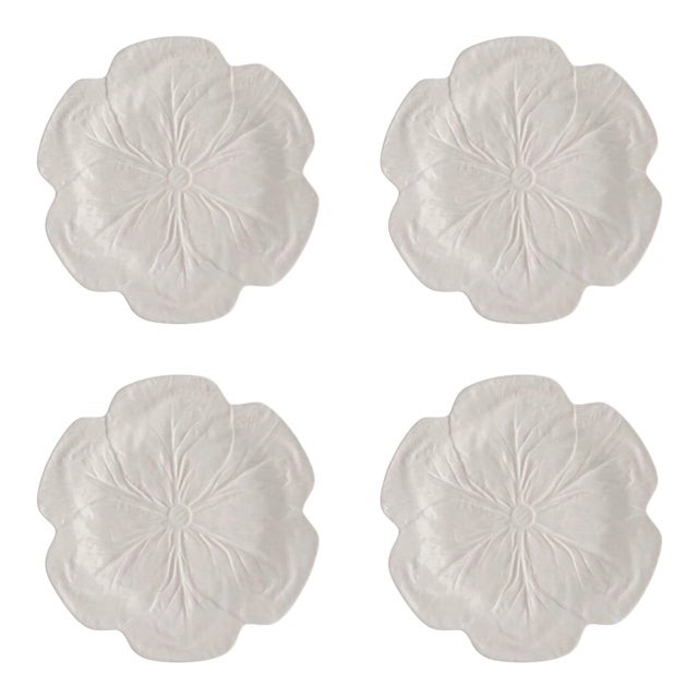 Bordallo Pinheiro Cabbage Dinner Plate, Beige, Set of 4 For Sale