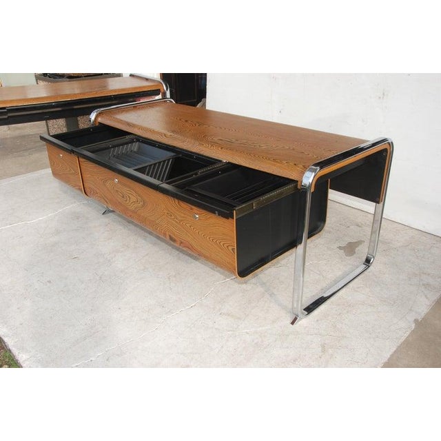 Peter Protzmann 1970s Peter Protzmann Zebrawood and Chrome Credenza for Herman Miller For Sale - Image 4 of 10