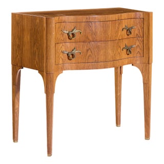 Edward Wormley for Dunbar Mid Century Rosewood and Brass Commode Console Chest of Drawers For Sale