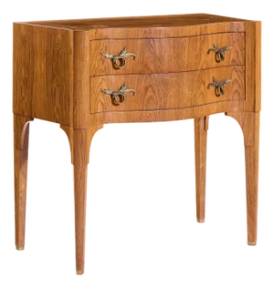 Edward Wormley for Dunbar Mid Century Rosewood and Brass Commode Console Chest of Drawers