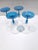 Modern Vintage Gin Goblets With Sapphire-Color Stems- Set of 4 For Sale - Image 3 of 6