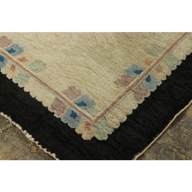 Art Deco Antique Chinese Art Deco Dragon Rug in Terracotta and Beige Pictorials For Sale - Image 3 of 7