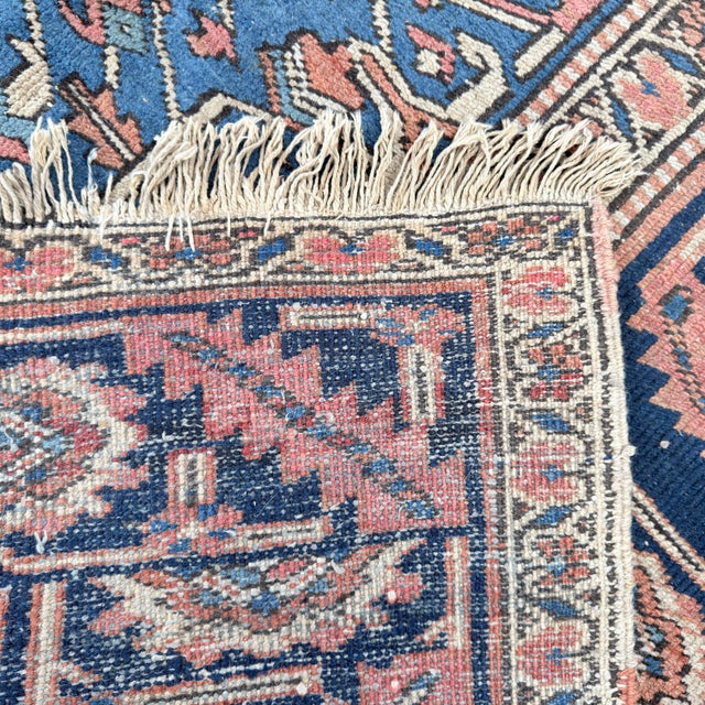 Vintage Room Size Heriz Wool Rug For Sale - Image 11 of 11