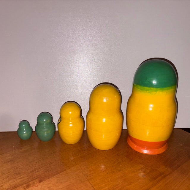 1990s 1950s Mickey Mouse & Friends Nesting Doll Set For Sale - Image 5 of 8