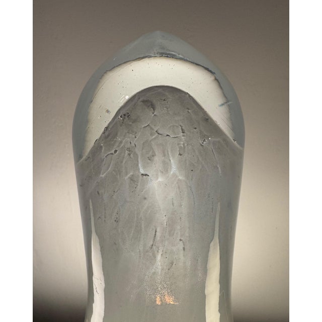 Mid-Century Modern Hand-Blown White Murano Glass Lamps, 1968, Set of 3 For Sale - Image 9 of 12