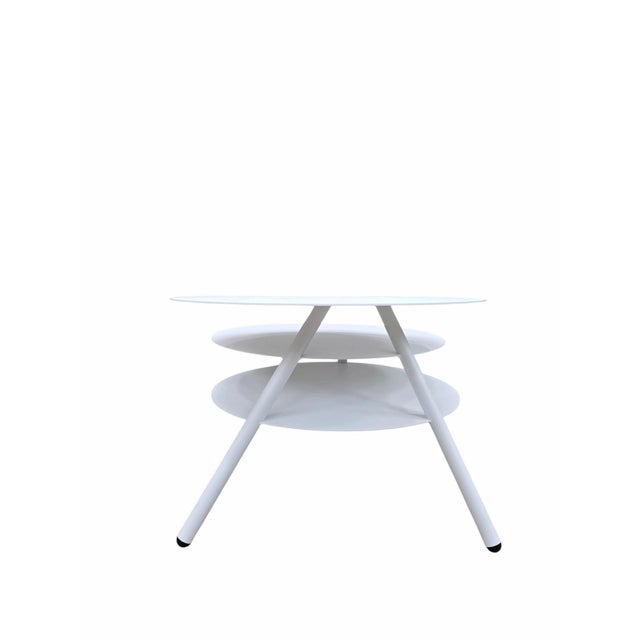 Trio Big White Coffee Table Attributed to Julian Appelius for Pulpo For Sale In Chicago - Image 6 of 11