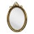 Oval Wall Mirror – Hand Carved Gold Leaf Frame For Sale