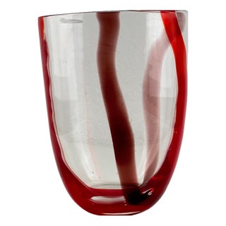 Murano Glass Vase by Fulvio Bianconi for A.V. Mazzega, 1950s For Sale