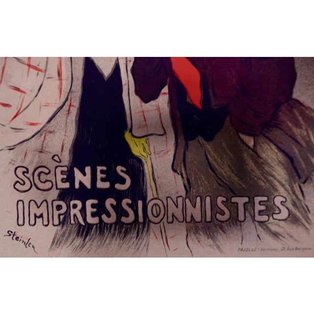 Mothu Et Doria: A 19th C. Lithograph From Les Maitres De l'Affiche by Steinlen, 1896 For Sale - Image 4 of 5