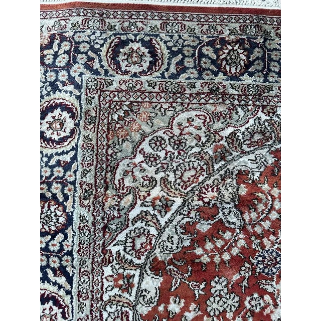 1990s Vintage Silk Rug, 1990s For Sale - Image 5 of 18