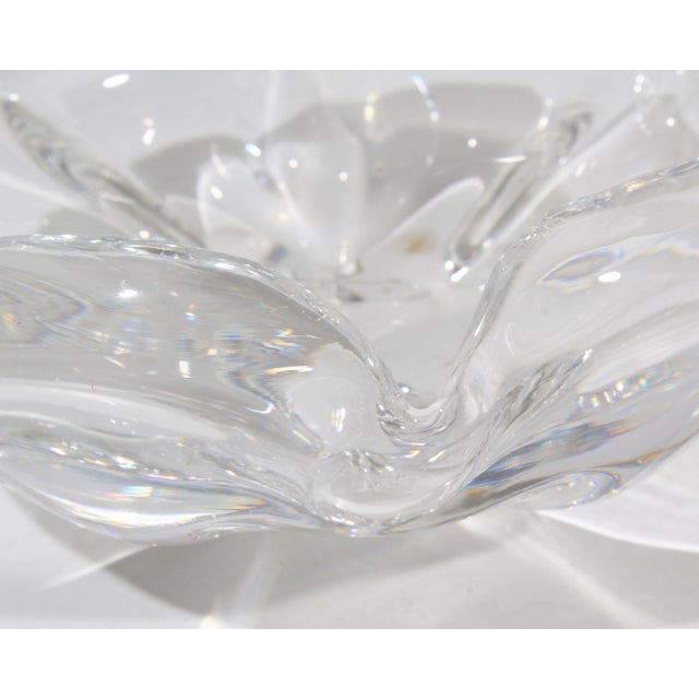 Orrefors Vicke Lindstrand Orrefors Sweden Crystal Stella Polaris Ashtray For Sale - Image 4 of 5