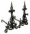 Andirons Wrought Iron With Dragon Design - A Pair For Sale - Image 4 of 4