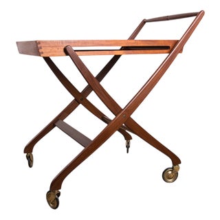 Danish Folding Teak Table on Wheels by Svend Aage Madsen for Illums Bolhigus, 1960s For Sale