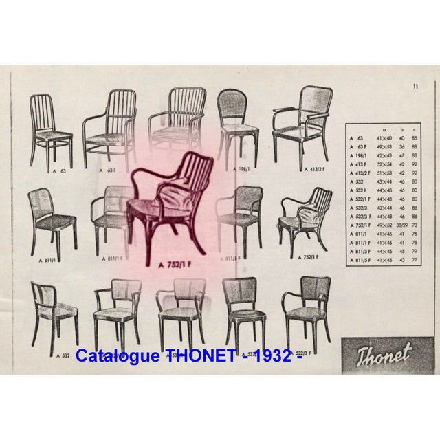 Vintage Art Deco Armchair by Josef Frank for Thonet, 1935 For Sale - Image 9 of 9