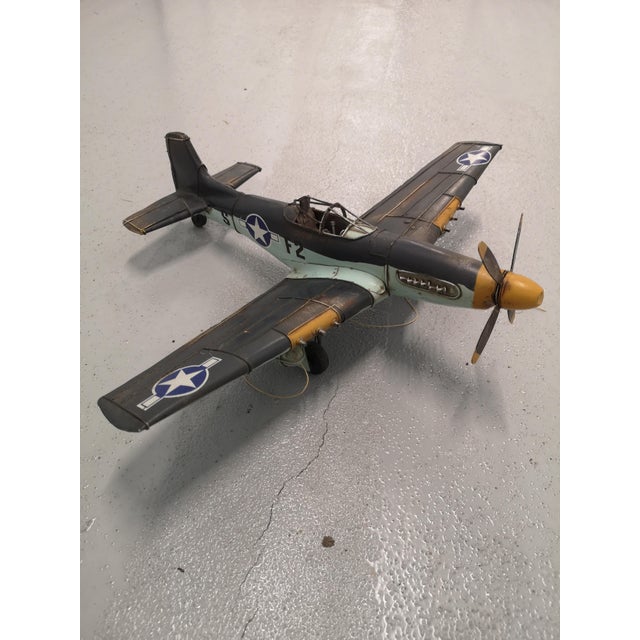 Black Metal Model Plane Miniature, 1990s For Sale - Image 8 of 8