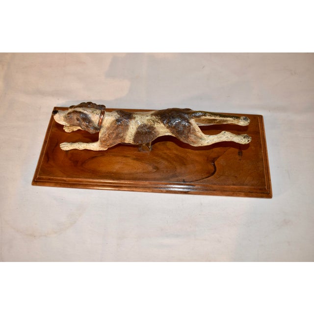 Wood Austrian Bronze Dog Letter Clip, Circa 1900 For Sale - Image 7 of 8