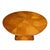 Transitional Round Dining Table, Medium - Light Brown Oak With Faceted Pedestal Base For Sale - Image 9 of 11