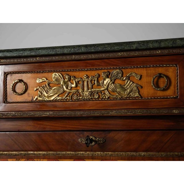 Stone Neoclassical Secretary with Marble Top For Sale - Image 7 of 13
