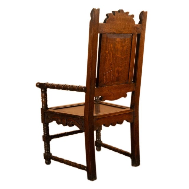 Antique Welsh Carved Oak Eisteddfod Bardic Chair Newmarket Trelawnyd Wales 1901 For Sale In Portland, OR - Image 6 of 17