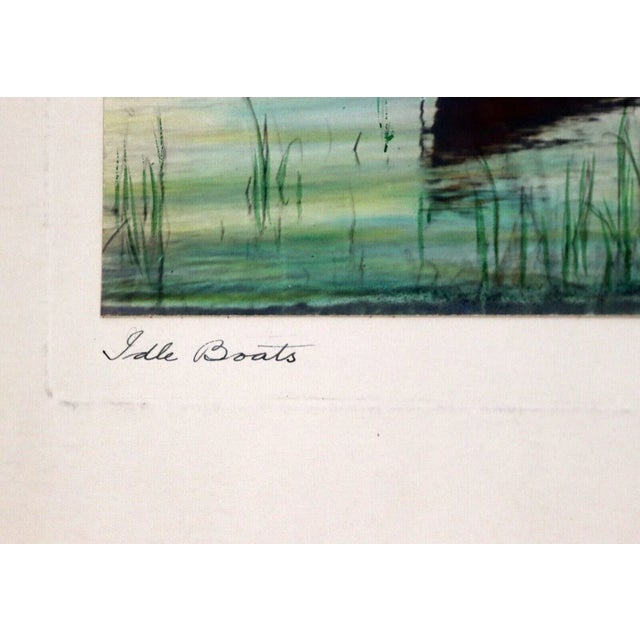 Percy Murray Lake Boats Signed Vintage Photograph For Sale - Image 4 of 7