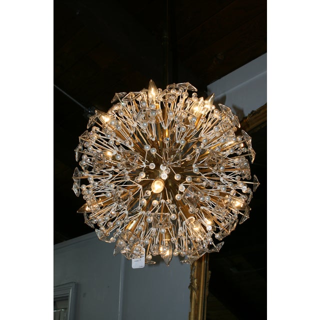 Here is a glam ceiling light by Kate Spade for Visual Comfort. This 'Dickinson' medium pendant features soft brass, clear...