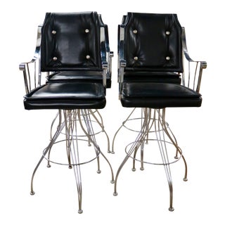Black Barstools - Set of 5 For Sale