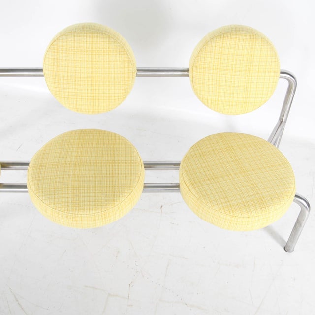 Steel and Fabric Bench, 1980s For Sale - Image 15 of 16