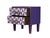 This pair of Italian Murano glass and brass bedside tables, featuring a striking “optical effect” in purple and white, is...