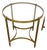 Pair of Neoclassical Style Gilt Metal and Glass Side Tables For Sale