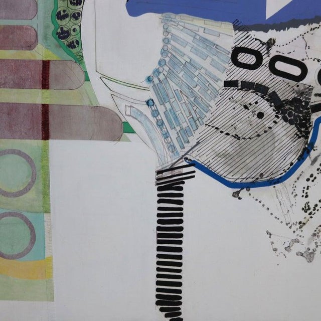 Oversized Mid Century Modern Abstract Impressionist Oil on Canvas Painting Signed by Sharie Jones C1968 Measures - 42.5"H...