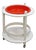 Space Age White & Orange Serving Trolley Bar Cart, 1960s For Sale